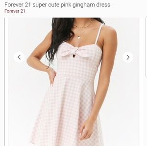 Pink and white gingham dress | Summer dress
